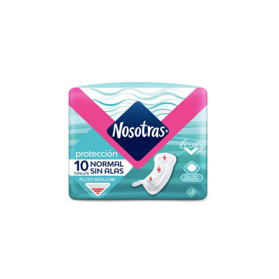 TOALLA FEMENINA NOSOTRAS NORMAL SUAVE SIN ALAS X 10 UNIDADES1