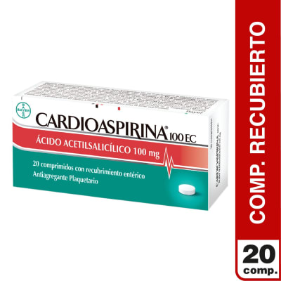 CARDIOASPIRINA 100 MILIGRAMOS X 20 COMPRIMIDOS RECUBIERTOS1