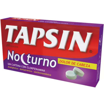TAPSIN NOCTURNO CLORFENAMINA X 12 COMPRIMIDOS1