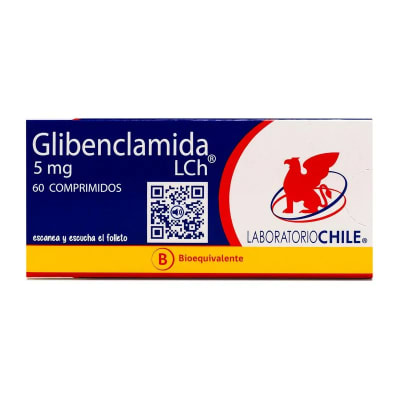 GLIBENCLAMIDA 5 MILIGRAMOS X 60 COMPRIMIDOS BIOEQUIVALENTE1