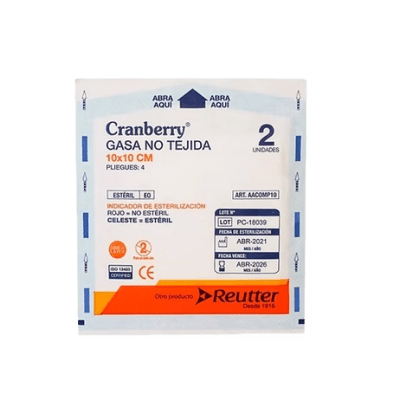 GASA NO TEJIDA 10 CENTIMETROS X 10 CENTIMETROS X UNIDAD1