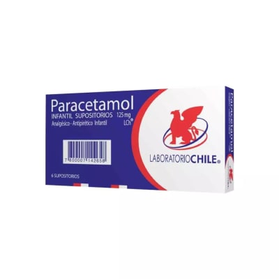 PARACETAMOL INFANTIL 125 MILIGRAMOS X 6 SUPOSITORIOS1