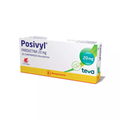 POSIVYL PAROXETINA 20 MILIGRAMOS X 30 COMPRIMIDOS1