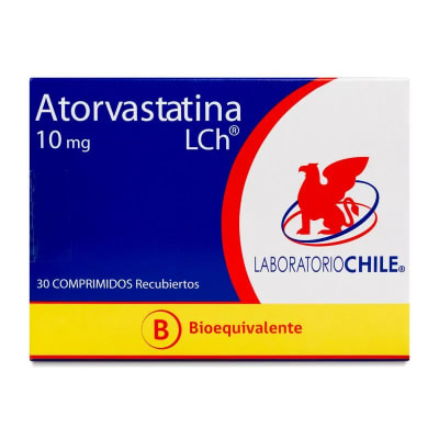 ATORVASTATINA 10 MILIGRAMOS X 30 COMPRIMIDOS BIOEQUIVALENTE1
