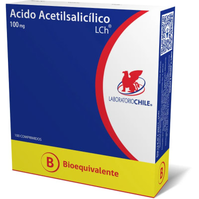 ACIDO ACETILSALICILICO 100 MILIGRAMOS X 100 COMPRIMIDOS BIOEQUIVALENTE1