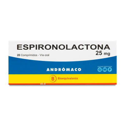 ESPIRONOLACTONA 25 MILIGRAMOS X 20 COMPRIMIDOS BIOEQUIVALENTE1