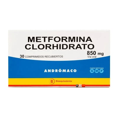 METFORMINA 850 MILIGRAMOS X 30 COMPRIMIDOS BIOEQUIVALENTE1