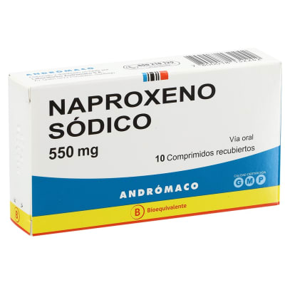 NAPROXENO 550 MILIGRAMOS X 10 COMPRIMIDOS BIOEQUIVALENTE1
