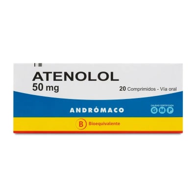 ATENOLOL 50 MILIGRAMOS X 20 COMPRIMIDOS BIOEQUIVALENTE1