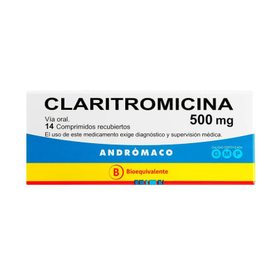 CLARITROMICINA 500 MILIGRAMOS X 14 COMPRIMIDOS1