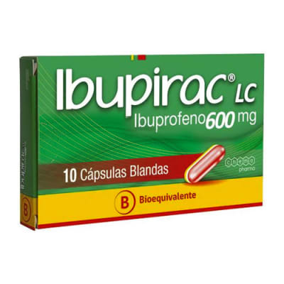 IBUPIRAC LC 600 MILIGRAMOS X 10 CAPSULAS BLANDAS BIOEQUIVALENTE1