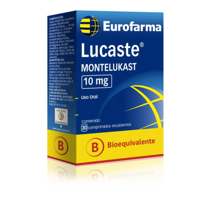 MONTELUKAST 10 MILIGRAMOS X 30 COMPRIMIDOS BIOEQUIVALENTE1