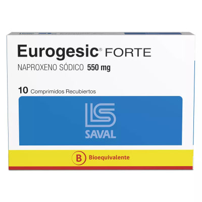 EUROGESIC FORTE 550 MILIGRAMOS X 10 COMPRIMIDOS RECUBIERTOS BIOEQUIVALENTE1