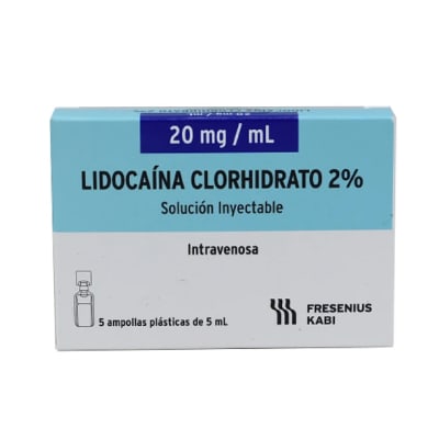 LIDOCAINA AMPOLLA 2% 5 MILILITROS X 5 UNIDADES1