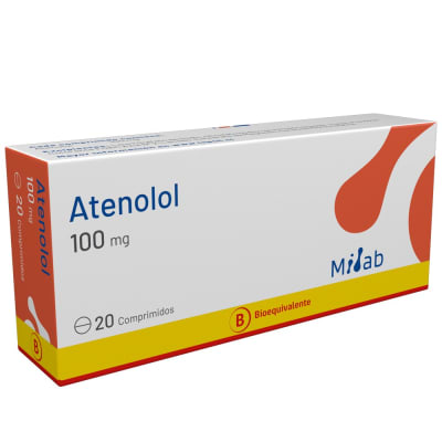 ATENOLOL 100 MILIGRAMOS X 20 COMPRIMIDOS BIOEQUIVALENTE1