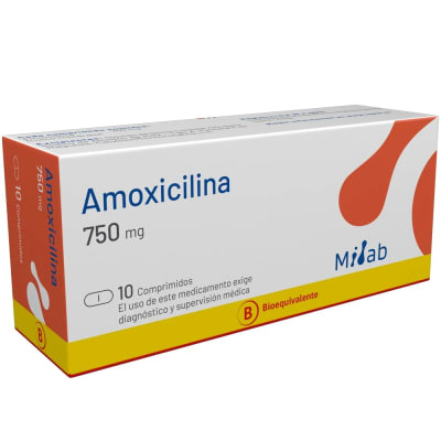 AMOXICILINA 750 MILIGRAMOS X 10 COMPRIMIDOS1
