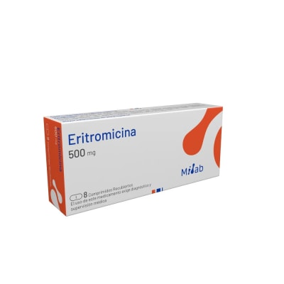 ERITROMICINA 500 MILIGRAMOS X 8 COMPRIMIDOS1