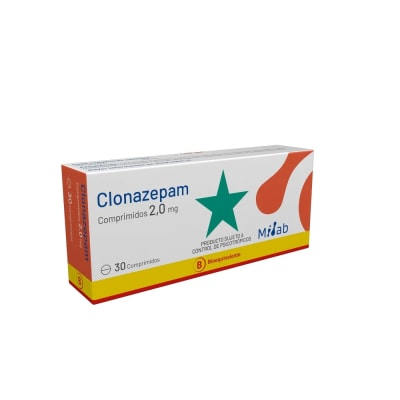 CLONAZEPAM 2 MILIGRAMOS X 30 COMPRIMIDOS BIOEQUIVALENTE1