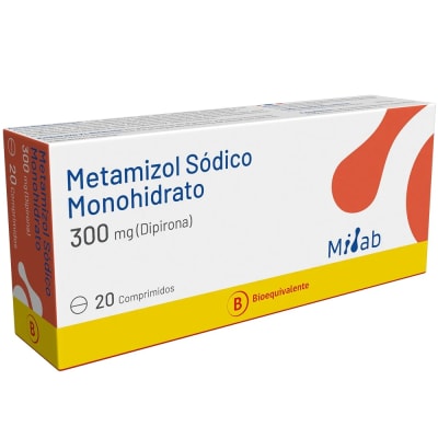 METAMIZOL SODICO DIPIRONA 300 MILIGRAMOS X 20 COMPRIMIDOS1