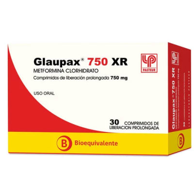 GLAUPAX XR LIBERACION PROLONGADA 750 MILIGRAMOS X 30 COMPRIMIDOS1