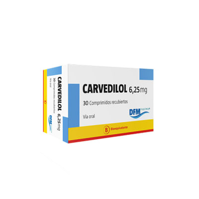 CARVEDILOL 6,25 MILIGRAMOS X 30 COMPRIMIDOS - DIFEM1