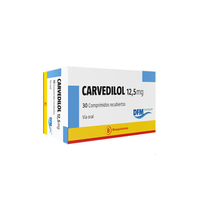 CARVEDILOL 12,5 MILIGRAMOS X 30 COMPRIMIDOS BIOEQUIVALENTE1