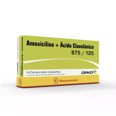 AMOXICILINA ACIDO CLAVULANICO 875 MILIGRAMOS/125 MILIGRAMOS X 14 COMPRIMIDOS1
