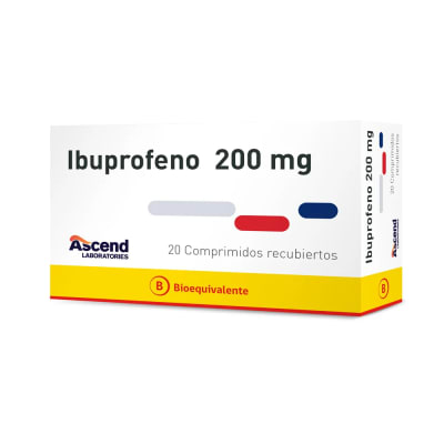 IBUPROFENO 200 MILIGRAMOS X 20 COMPRIMIDOS RECUBIERTOS BIOEQUIVALENTE1