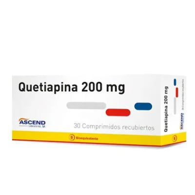 QUETIAPINA 200 MILIGRAMOS X 30 COMPRIMIDOS BIOEQUIVALENTE1