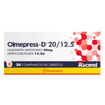 OLMEPRESS D 20/12,5 MILIGRAMOS X 30 COMPRIMIDOS BIOEQUIVALENTE1