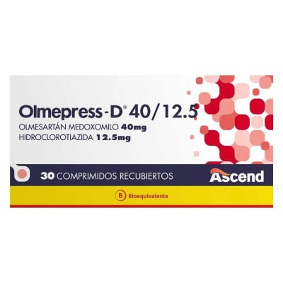 OLMEPRESS D 40/12,5 MILIGRAMOS X 30 COMPRIMIDOS BIOEQUIVALENTE1
