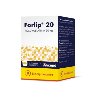 FORLIP 20 MILIGRAMOS X 30 COMPRIMIDOS BIOEQUIVALENTE1