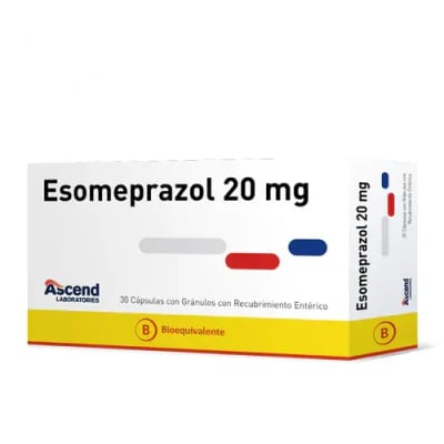 ESOMEPRAZOL 20 MILIGRAMOS X 30 CAPSULAS BIOEQUIVALENTE1