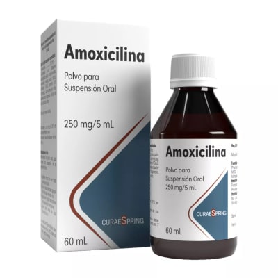 AMOXICILINA POLVO PARA SUSPENSION ORAL 250 MILIGRAMOS/ 5 MILILITROS X 60 MILILITROS1