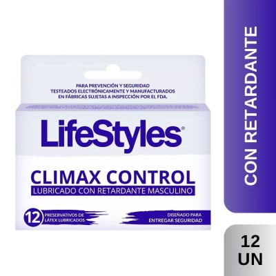 PRESERVATIVOS LIFESTYLES CLIMAX CONTROL X 12 UNIDADES1