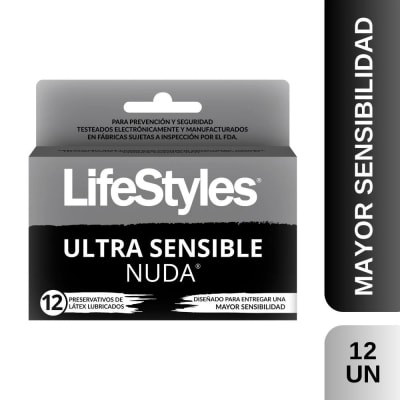PRESERVATIVOS LIFESTYLES ULTRA SENSIBLE NUDA X 12 UNIDADES1