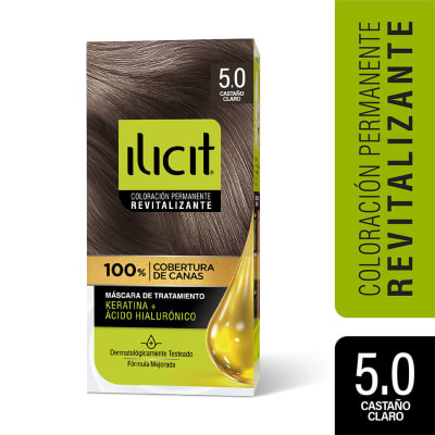 TINTE PELO ILICIT 5/0 CASTAÑO CLARO X 45 GRAMOS1