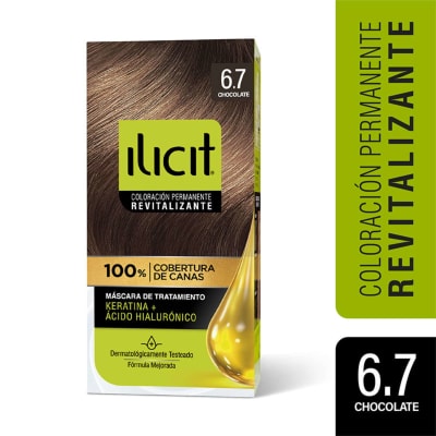TINTE PELO ILICIT 6/7 CHOCOLATE X 45 GRAMOS1