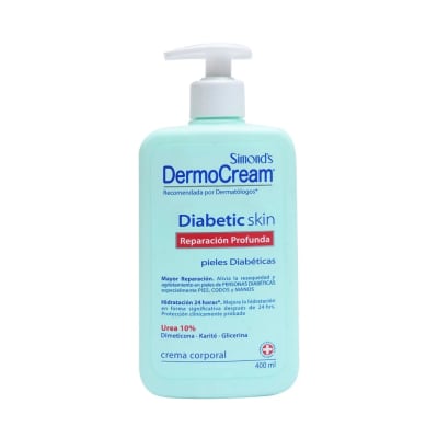 DERMOCREAM  DIABETIC SKIN CREMA CORPORAL UREA 10% X 400 MILILITROS1
