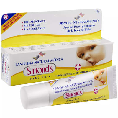 SIMONDS LANOLINA CREMA MEDICA NATURAL PEZON X 15 GRAMOS1