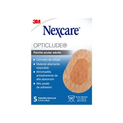 OPTICLUDE PARCHE OCULAR ADULTO NEXCARE X 5 UNIDADES1