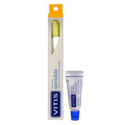 CEPILLO DENTAL SENSIBLE VITIS MAS CREMA DENTAL X 15 MILILITROS1