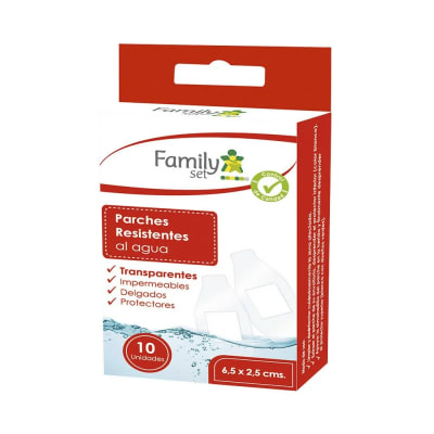 PARCHES RESISTENTE AL AGUA 6,1 X 2,5 CENTIMETROS X 10 UNIDADES1