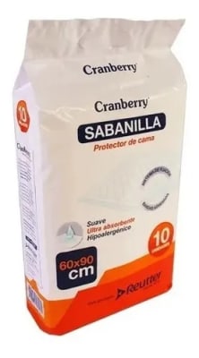 SABANILLA PROTECTOR DE CAMA CRANBERRY X 10 UNIDADES1