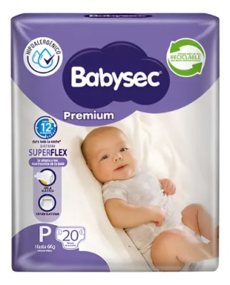 BABYSEC PREMIUM TALLA P X 20 UNIDADES1