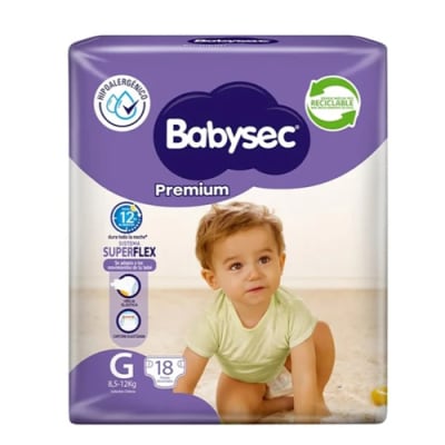 BABYSEC PREMIUM FLEXIBLE TALLA G X 18 UNIDADES1