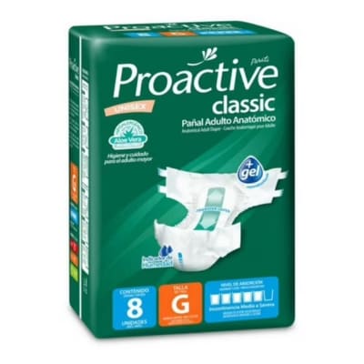 PROACTIVE PAÑAL ADULTO TALLA G X 8 UNIDADES1