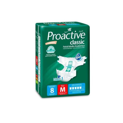 PROACTIVE PAÑAL ADULTO TALLA M X 8 UNIDADES1