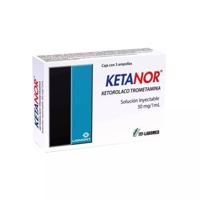 KETANOR AMPOLLA 30 MILIGRAMOS/MILILITROS X 3 UNIDADES1