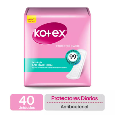 PROTECTOR FEMENINO DIARIO KOTEX NORMAL X 40 UNIDADES1